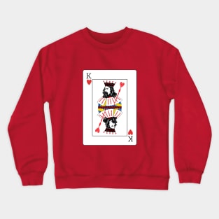 King Of Hearts Playing Card Crewneck Sweatshirt